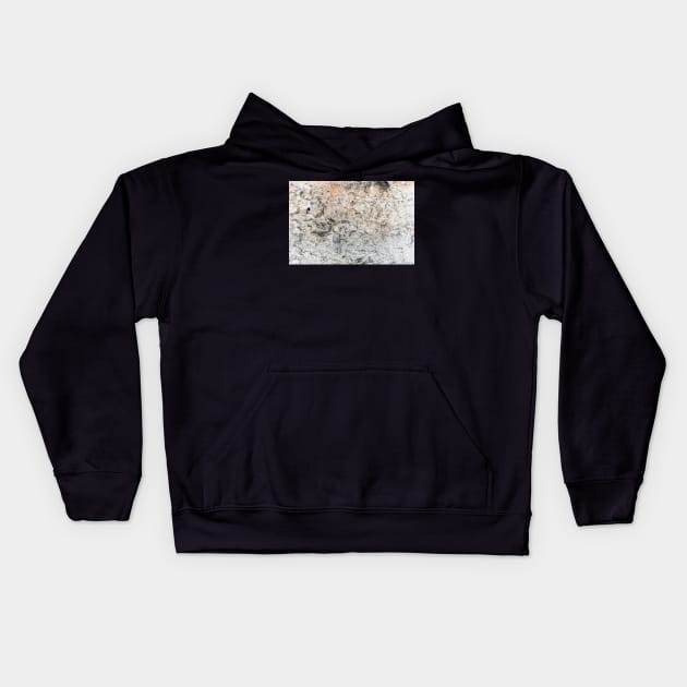 Eroding And Crackling Stone Wall Falling Apart Kids Hoodie by textural